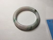 Load image into Gallery viewer, 60.5mm certified type A 100% Natural sunny green/purple chubby Jadeite jade bangle PH188-1255