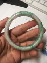 Load image into Gallery viewer, 59.2mm Certified Type A 100% Natural green purple Jadeite Jade bangle S86-7051