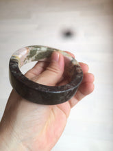 Load image into Gallery viewer, 55.2mm 100% natural pink/yellow/dark red/black time series(时光系列) Square style rose stone (Rhodonite)square bangle XY85