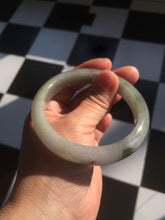 Load image into Gallery viewer, 57.7mm Certified 100% natural Type A dark green/gray jadeite jade bangle AJ65-8080