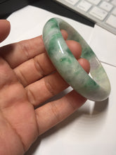 Load image into Gallery viewer, 59.2mm Certified Type A 100% Natural green purple Jadeite Jade bangle S86-7051