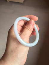 Load image into Gallery viewer, 51.5mm certified Type A 100% Natural icy watery light green purple round cut oval Jadeite Jade bangle AU27-8535