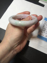 Load image into Gallery viewer, 56.8mm Certified Type A 100% Natural sunny green/white/purple Jadeite Jade bangle BL7-0370