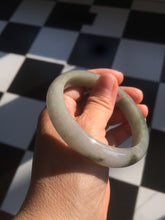 Load image into Gallery viewer, 57.7mm Certified 100% natural Type A dark green/gray jadeite jade bangle AJ65-8080