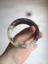 Load image into Gallery viewer, 55.2mm 100% natural pink/yellow/dark red/black time series(时光系列) Square style rose stone (Rhodonite)square bangle XY85