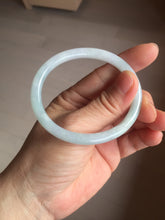 Load image into Gallery viewer, 51.5mm certified Type A 100% Natural icy watery light green purple round cut oval Jadeite Jade bangle AU27-8535