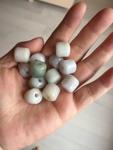 Load image into Gallery viewer, 12mm type A 100% Natural white/light green/purple/yellow/pink/orange Jadeite Jade LuluTong (Every road is smooth) bead pendant group AX156