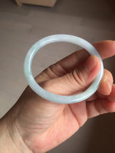 Load image into Gallery viewer, 51.5mm certified Type A 100% Natural icy watery light green purple round cut oval Jadeite Jade bangle AU27-8535