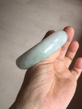 Load image into Gallery viewer, 57.5mm Certified 100% natural Type A dark green white gray chubby jadeite jade bangle AD118-2998
