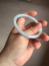 Load image into Gallery viewer, 51.5mm certified Type A 100% Natural icy watery light green purple round cut oval Jadeite Jade bangle AU27-8535