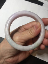 Load image into Gallery viewer, 56.8mm Certified Type A 100% Natural sunny green/white/purple Jadeite Jade bangle BL7-0370