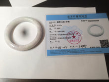 Load image into Gallery viewer, 53.2mm certified 100% natural Type A light green/purple jadeite jade bangle AT91-5348