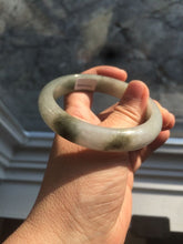 Load image into Gallery viewer, 57.7mm Certified 100% natural Type A dark green/gray jadeite jade bangle AJ65-8080