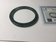 Load image into Gallery viewer, 51mm Type A 100% Natural dark green/black/blue/gray with flying snow Guatemala square style Jadeite bangle PJ45-0679