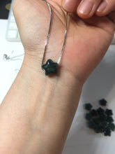 Load image into Gallery viewer, 10-10.5mm 100% Natural type A green dark green blue black gray 3D Guatemala Jadeite Jade star pendant group BS140 add on item