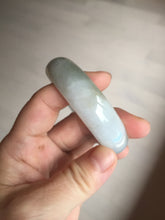Load image into Gallery viewer, 57.5mm Certified 100% natural Type A dark green white gray chubby jadeite jade bangle AD118-2998