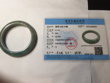 Load image into Gallery viewer, 54.3mm Certified 100% natural Type A oily dark green/blue/brown/gray (老油青) jadeite jade bangle PH189-6938