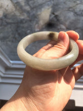 Load image into Gallery viewer, 57.7mm Certified 100% natural Type A dark green/gray jadeite jade bangle AJ65-8080
