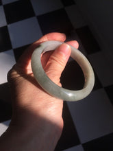 Load image into Gallery viewer, 57.7mm Certified 100% natural Type A dark green/gray jadeite jade bangle AJ65-8080