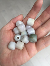 Load image into Gallery viewer, 12mm type A 100% Natural white/light green/purple/yellow/pink/orange Jadeite Jade LuluTong (Every road is smooth) bead pendant group AX156