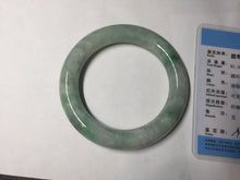 Load image into Gallery viewer, 57.9mm certified 100% natural type A light sunny green chubby round-cut jadeite jade bangle BL7-5396