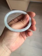 Load image into Gallery viewer, 51.5mm certified Type A 100% Natural icy watery light green purple round cut oval Jadeite Jade bangle AU27-8535
