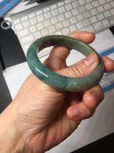 Load image into Gallery viewer, 54.3mm Certified 100% natural Type A oily dark green/blue/brown/gray (老油青) jadeite jade bangle PH189-6938