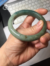 Load image into Gallery viewer, 54.3mm Certified 100% natural Type A oily dark green/blue/brown/gray (老油青) jadeite jade bangle PH189-6938