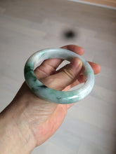 Load image into Gallery viewer, 57.7mm certificated Type A 100% Natural sunny green/white/purple Jadeite Jade bangle AY49-4128
