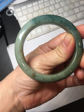 Load image into Gallery viewer, 54.3mm Certified 100% natural Type A oily dark green/blue/brown/gray (老油青) jadeite jade bangle PH189-6938