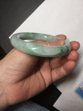Load image into Gallery viewer, 57.9mm certified 100% natural type A light sunny green chubby round-cut jadeite jade bangle BL7-5396