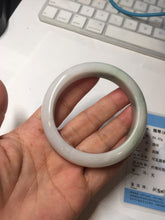 Load image into Gallery viewer, 55.5mm Certified Type A 100% Natural green white Jadeite Jade bangle BQ58-6877