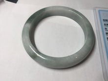Load image into Gallery viewer, 62mm certified 100% natural Type A oily dark green gray black white (老油青) jadeite jade bangle PH232-0050