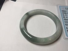 Load image into Gallery viewer, 62mm certified 100% natural Type A oily dark green gray black white (老油青) jadeite jade bangle PH232-0050