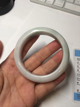 Load image into Gallery viewer, 55.5mm Certified Type A 100% Natural green white Jadeite Jade bangle BQ58-6877