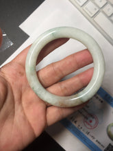 Load image into Gallery viewer, 53.5mm certified natural 100% natural Type A light green red round cut jadeite jade bangle BP22-7250