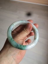 Load image into Gallery viewer, 57.7mm certificated Type A 100% Natural sunny green/white/purple Jadeite Jade bangle AY49-4128