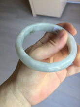 Load image into Gallery viewer, 59.5mm Certified Type A 100% Natural icy watery light green blue Jadeite Jade bangle BN68-2596