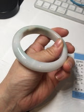 Load image into Gallery viewer, 55.5mm Certified Type A 100% Natural green white Jadeite Jade bangle BQ58-6877