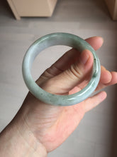 Load image into Gallery viewer, 57.5mm Certified 100% natural Type A dark green white gray chubby jadeite jade bangle AD118-2998