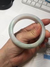 Load image into Gallery viewer, 55.5mm Certified Type A 100% Natural green white Jadeite Jade bangle BQ58-6877