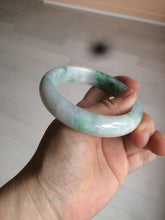 Load image into Gallery viewer, 57.7mm certificated Type A 100% Natural sunny green/white/purple Jadeite Jade bangle AY49-4128