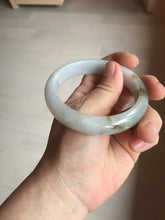 Load image into Gallery viewer, 57.7mm Certified 100% natural Type A dark green white gray purple brown jadeite jade bangle AD119-3012