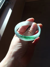 Load image into Gallery viewer, 50.9mm 100% natural type A sunny green light green Mountains Unfold in Succession(两岸青山次第出) green jadeite bangle PB270-1031