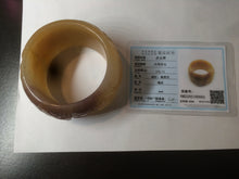 Load image into Gallery viewer, 54mm certified 100% natural yellow orange purple Quartzite (Shetaicui jade) carved people and landscape Zen bangle XY59-0001