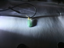 Load image into Gallery viewer, 100% natural type A icy watery light green blue gray Guatemala jadeite feather pendant PE25
