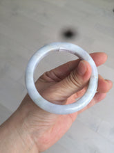 Load image into Gallery viewer, 53.5mm certified Type A 100% Natural light purple/white Jadeite Jade bangle AX82-0310