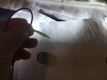 Load image into Gallery viewer, 100% natural type A icy watery light green blue gray Guatemala jadeite feather pendant PE25