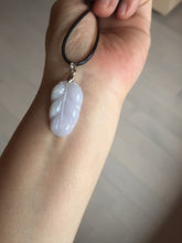 Load image into Gallery viewer, 100% natural type A sunny green white purple jadeite jade leaf pendant group PB46