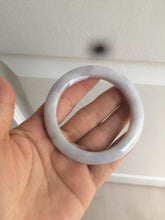Load image into Gallery viewer, 53.5mm certified Type A 100% Natural light purple/white Jadeite Jade bangle AX82-0310